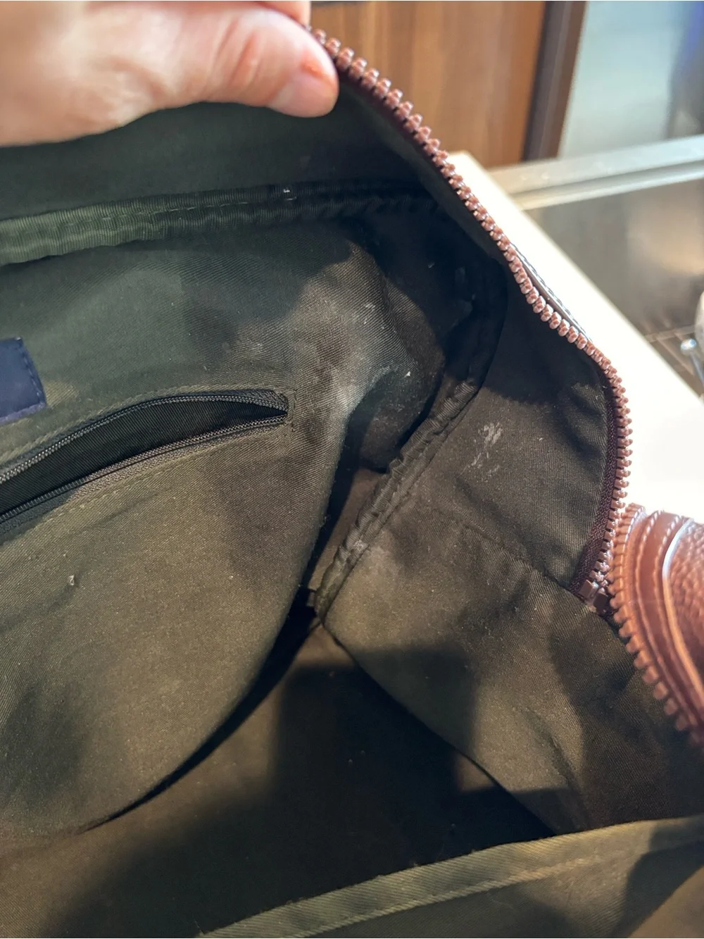 Fred Perry Brown Pebble-Grain Duffel with Laurel Logo